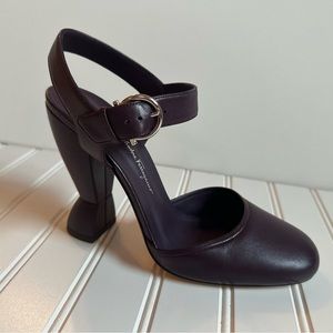 Salvatore Ferragamo Gazania Mary Jane Sandal Size 9 Eggplant